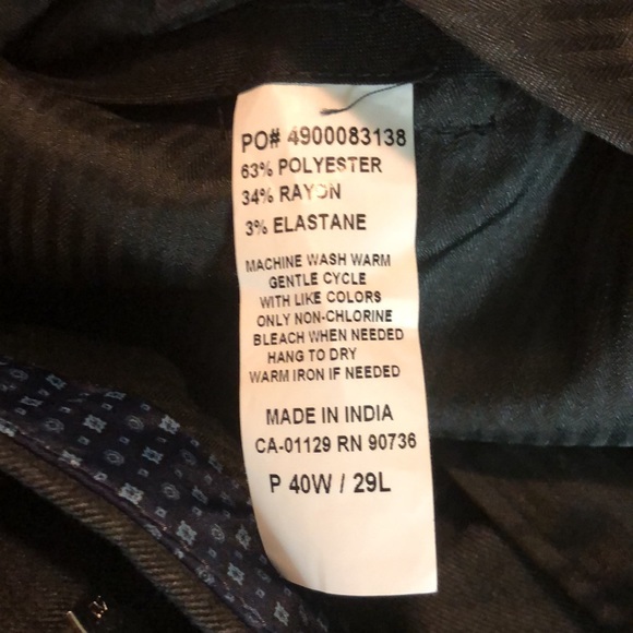 RALPH LAUREN Trouser Size 40”W 29”L Gray Flat Trouser Career Timeless $149 NEW - Picture 9 of 12